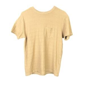 Men's Buck Mason Vintage Jacquard Pocket Tee - XS 100% Cotton $68 Retail